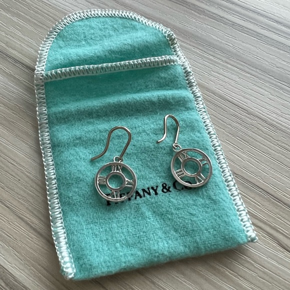 Tiffany & Co Sterling Silver Atlas Drop Earrings - Picture 2 of 2